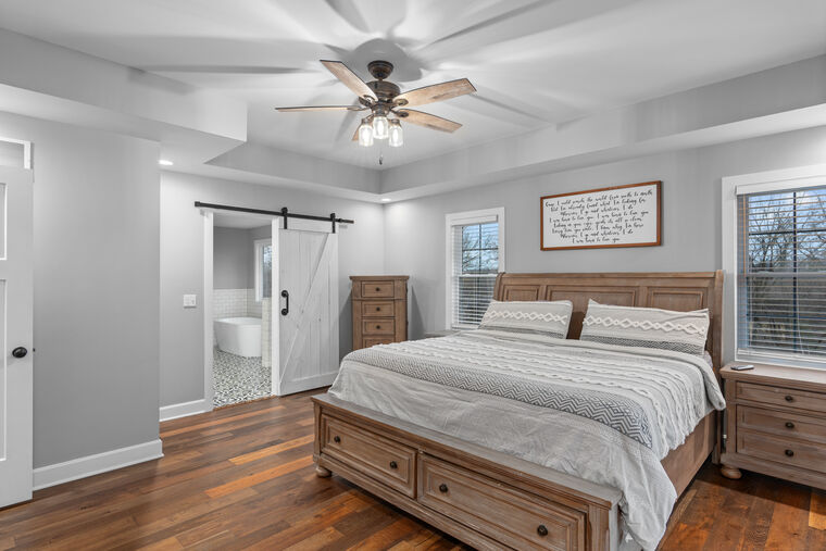 Staged bedroom